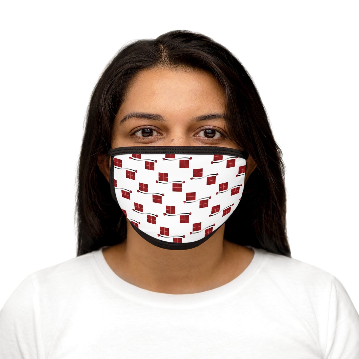 All Over Windows Stylish Mixed-Fabric Face Mask with Geometric Design - Comfortable and Breathable