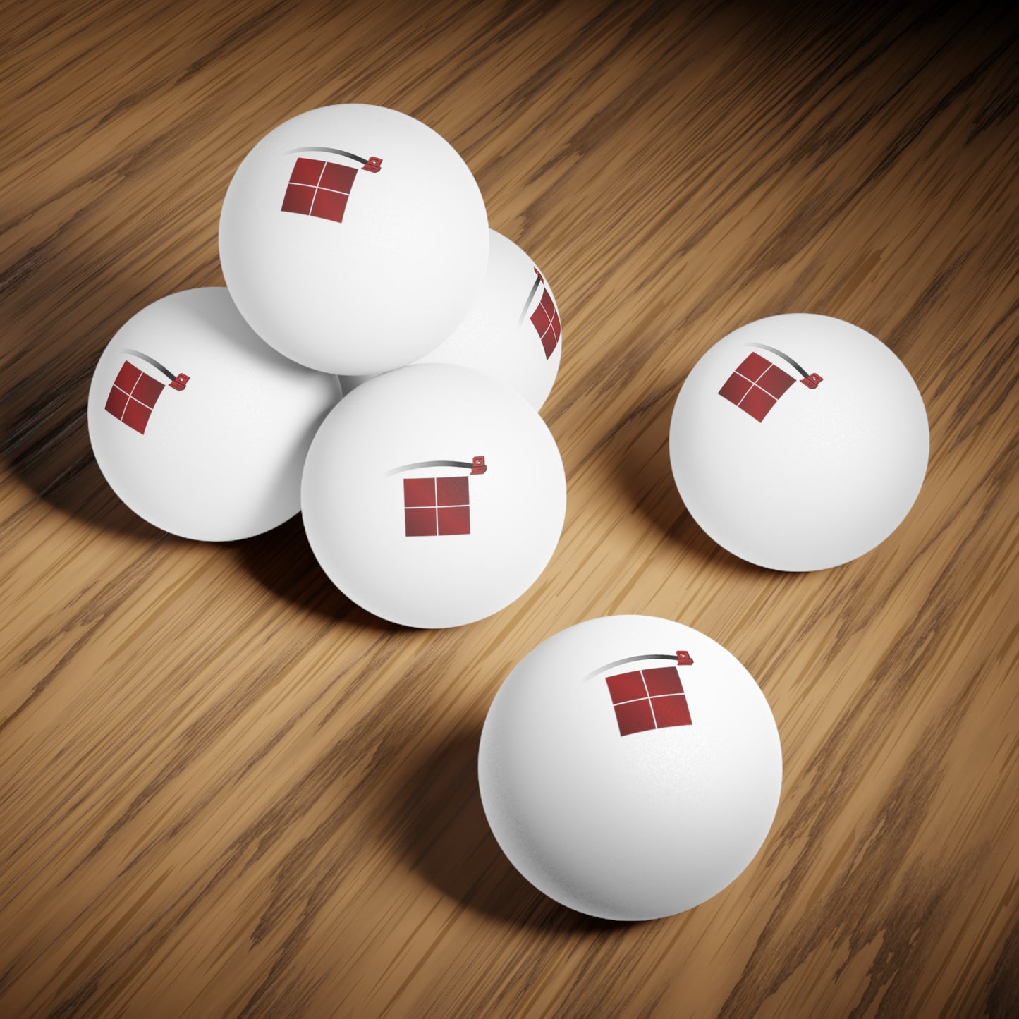 All Over Windows Ping Pong Balls, 6 pcs