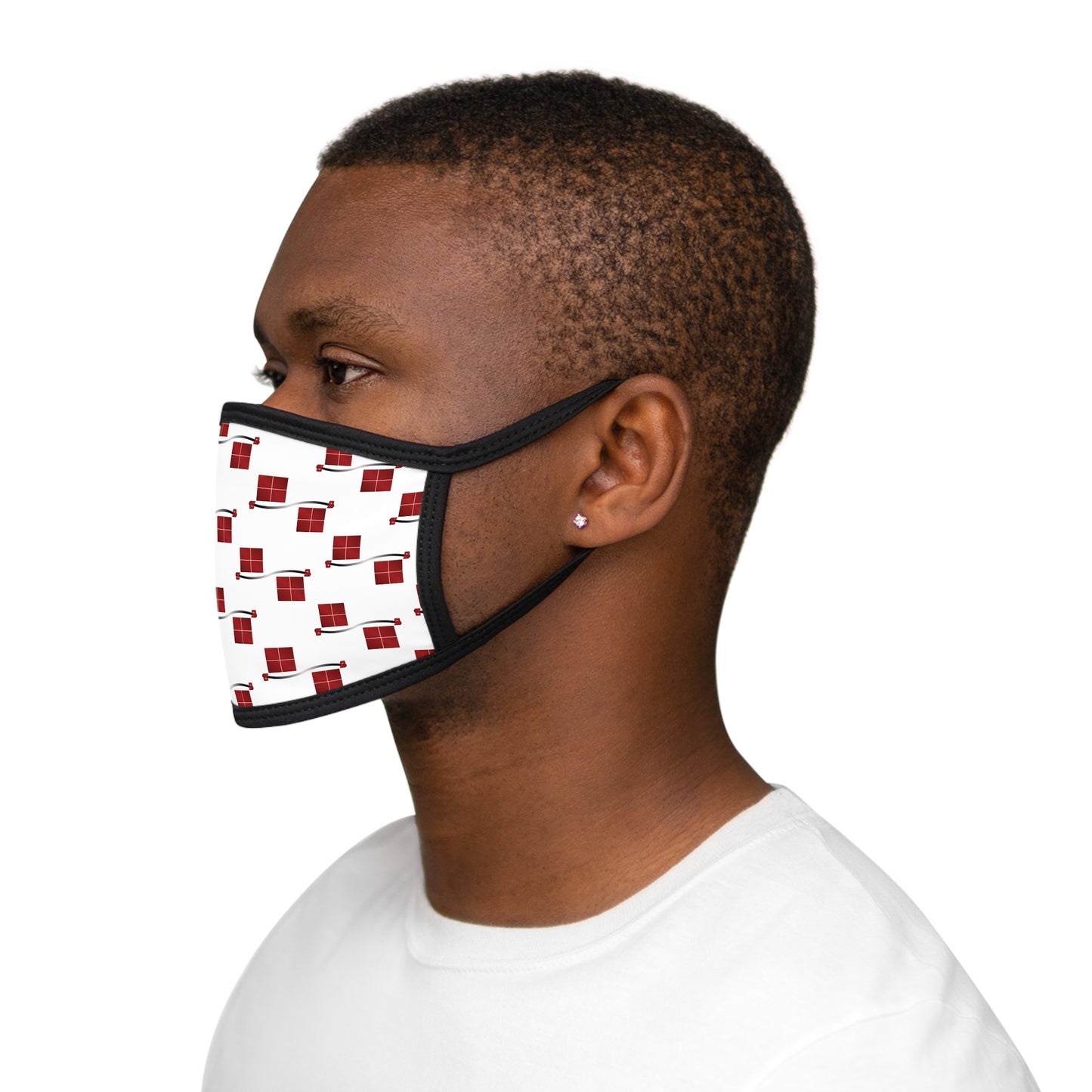 All Over Windows Stylish Mixed-Fabric Face Mask with Geometric Design - Comfortable and Breathable