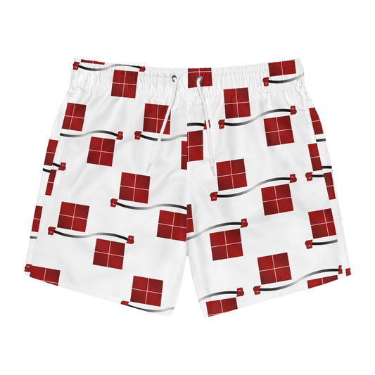 All Over Windows Geometric Swim Trunks | Stylish Beach Wear for Summer Fun